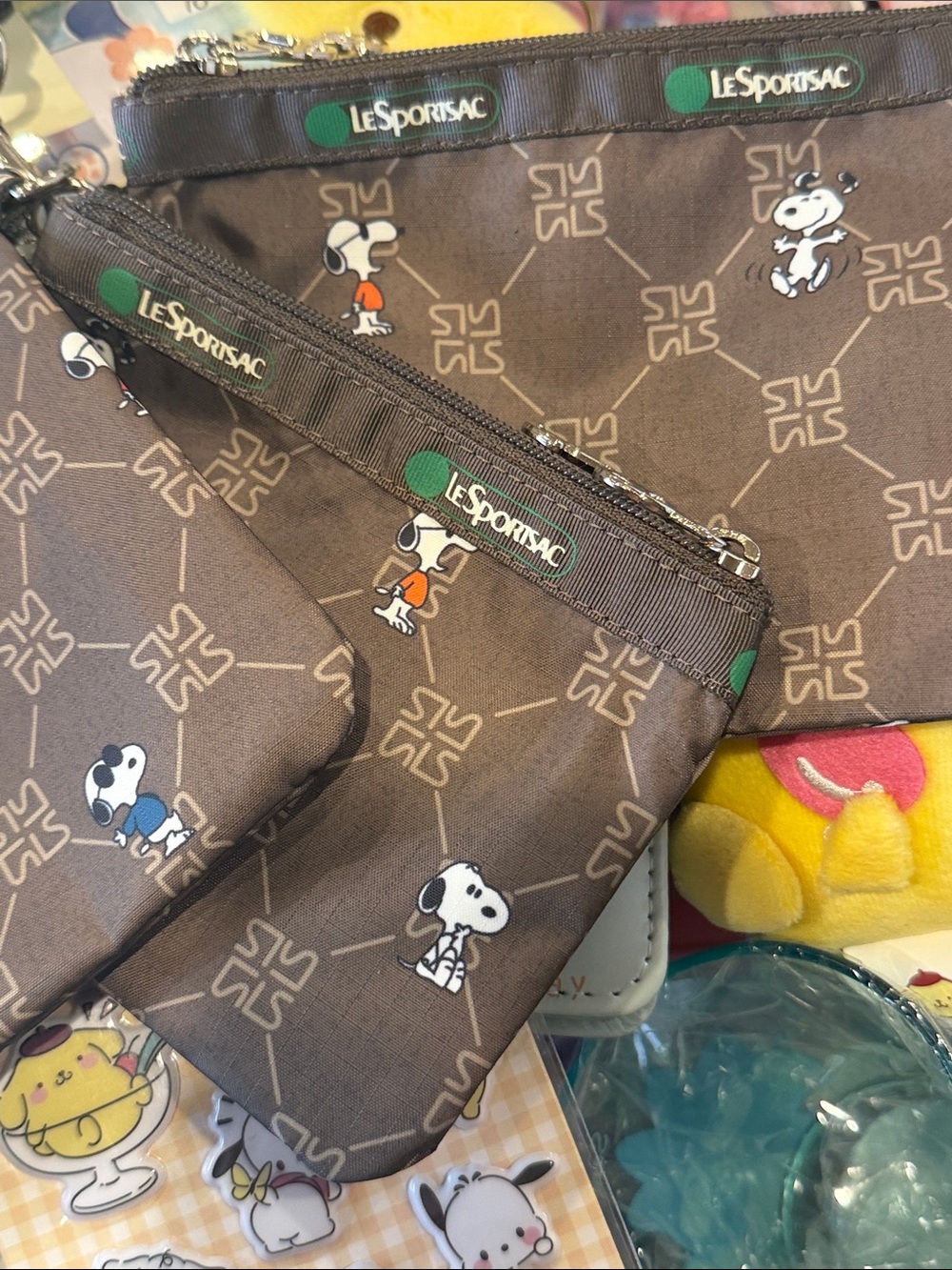 Snoopy LeSportSac 3 piece pouch